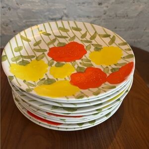 Vintage Ernestine Salerno 9” plates, rare set of 10